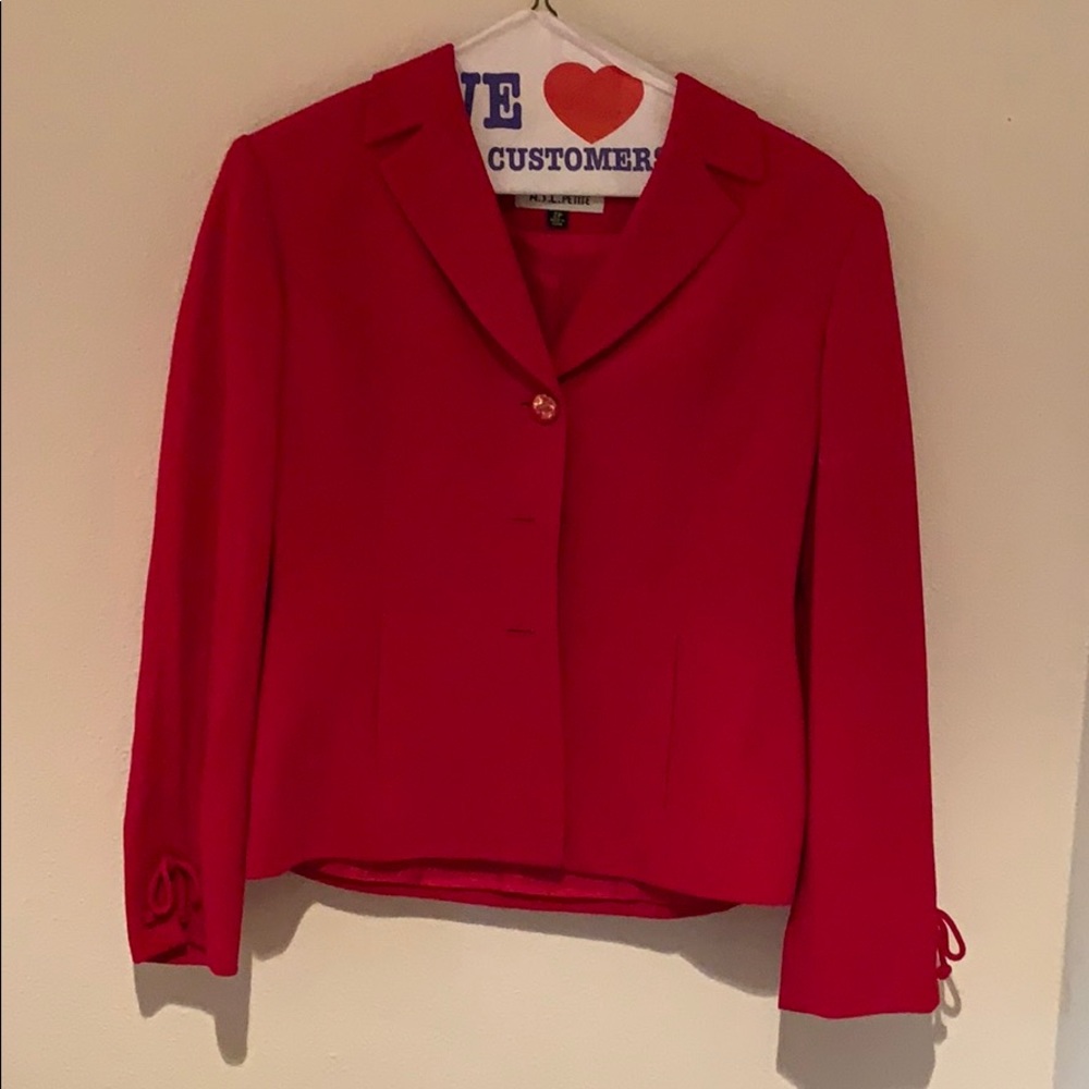 Casper ASL petite red suit set